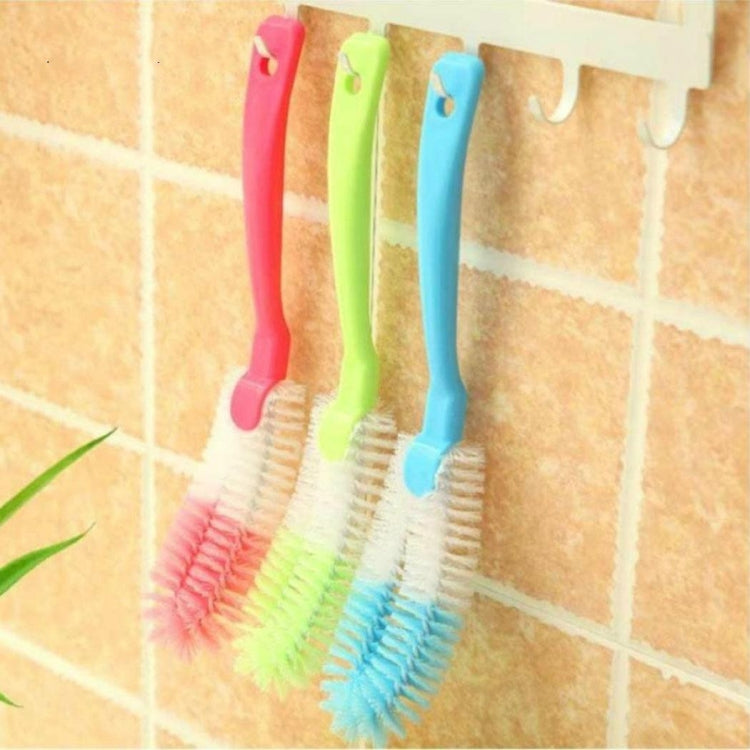 2 PCS Baby Multi-function Long Handle Bottle Cleaning Brush(Green)