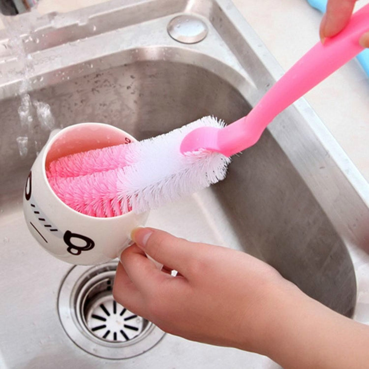 2 PCS Baby Multi-function Long Handle Bottle Cleaning Brush(Green)
