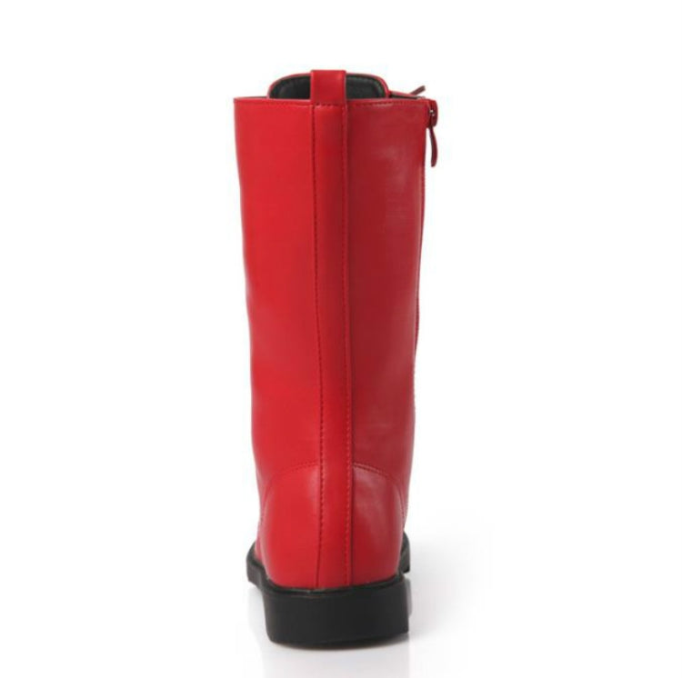 Winter Leather Children High Boots, Size:35, Color:Red Boot