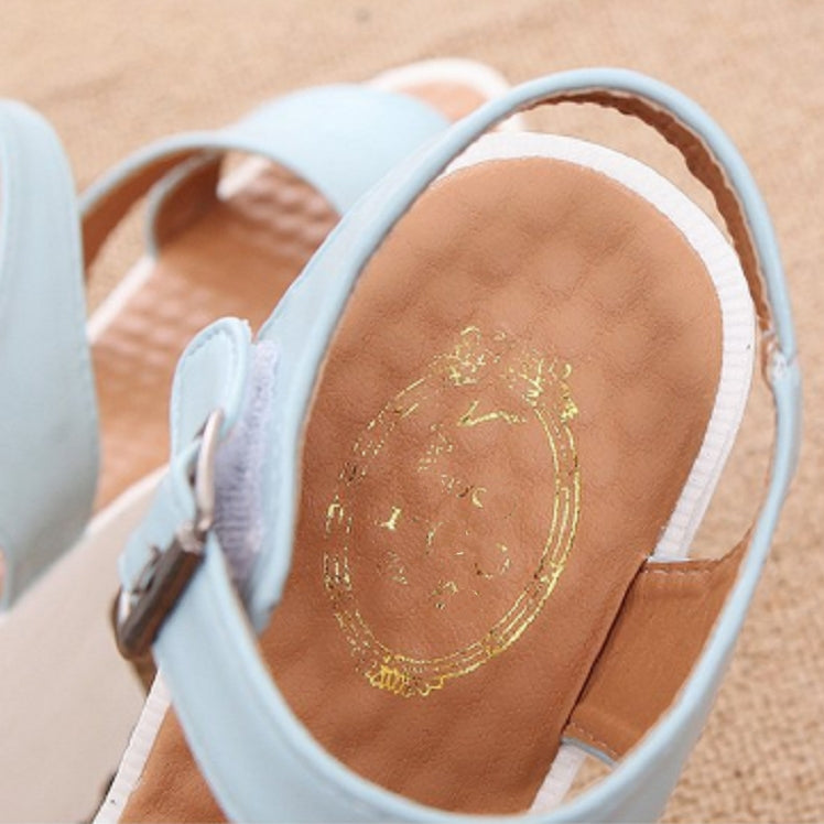 Round Toe Platform Sandals Women Fish Mouth Platform High Heels Wedge Sandals, Size:34