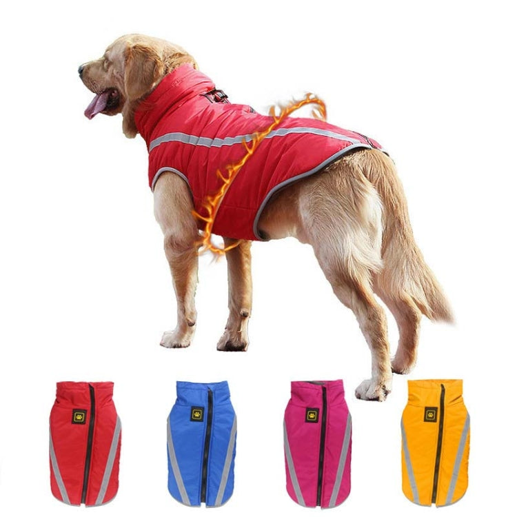 Dog Reflective Strip Coat Jackets Winter Waterproof Warm Dog Vest, Size: 2XL