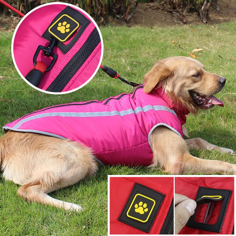 Dog Reflective Strip Coat Jackets Winter Waterproof Warm Dog Vest, Size: 2XL