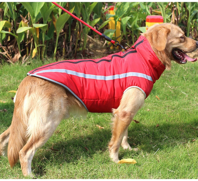 Dog Reflective Strip Coat Jackets Winter Waterproof Warm Dog Vest, Size: 3XL