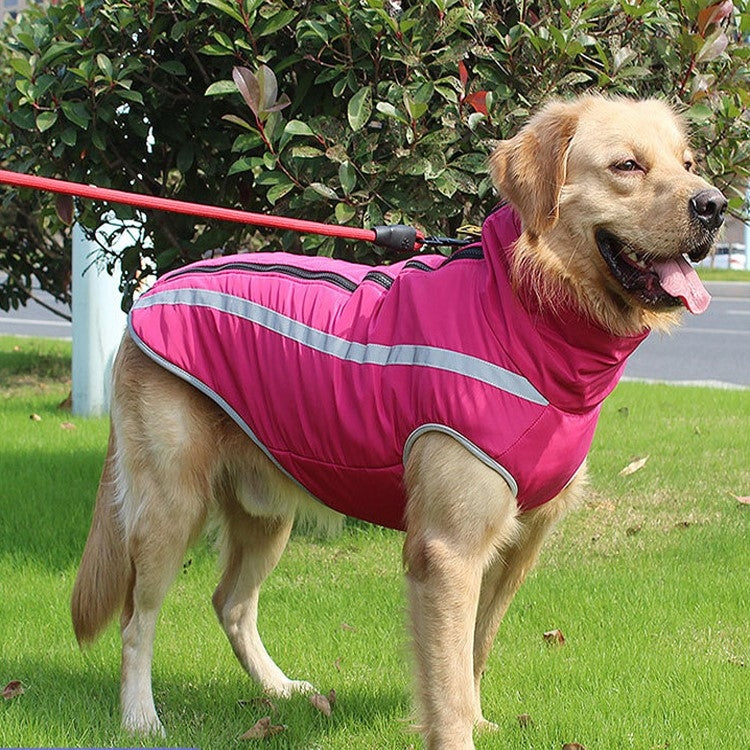Dog Reflective Strip Coat Jackets Winter Waterproof Warm Dog Vest, Size: 3XL