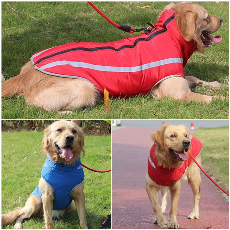 Dog Reflective Strip Coat Jackets Winter Waterproof Warm Dog Vest, Size: 3XL