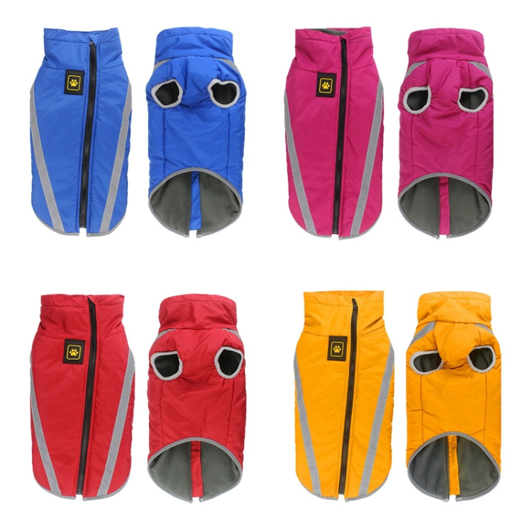 Dog Reflective Strip Coat Jackets Winter Waterproof Warm Dog Vest, Size: 4XL