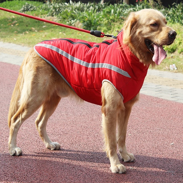 Dog Reflective Strip Coat Jackets Winter Waterproof Warm Dog Vest, Size: 6XL