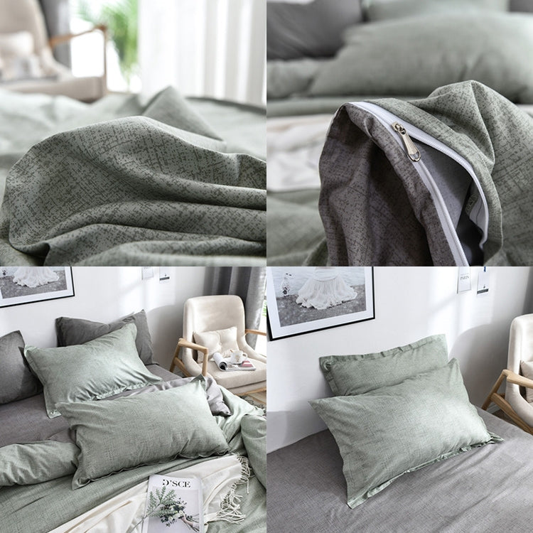 Bedding Set Solid Plaid Side Bed Comforter Duvet Cover Sheet Set, Size:260*230cm