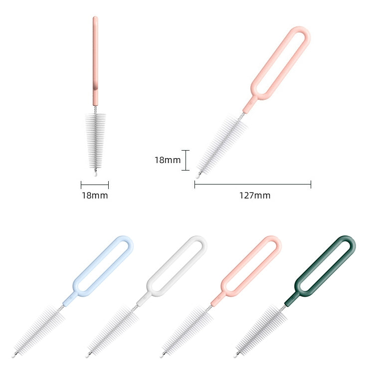 20 PCS Nylon Feeding Bottle Cleaning Brush Rotating Teapot Brush