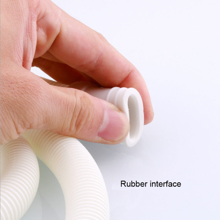 2 PCS 18mm Diameter Plastic Drain Pipe Water Outlet Extension Hose with Clamp for Semi-automatic Washing Machine / Air Conditioner, Size:2m  Length