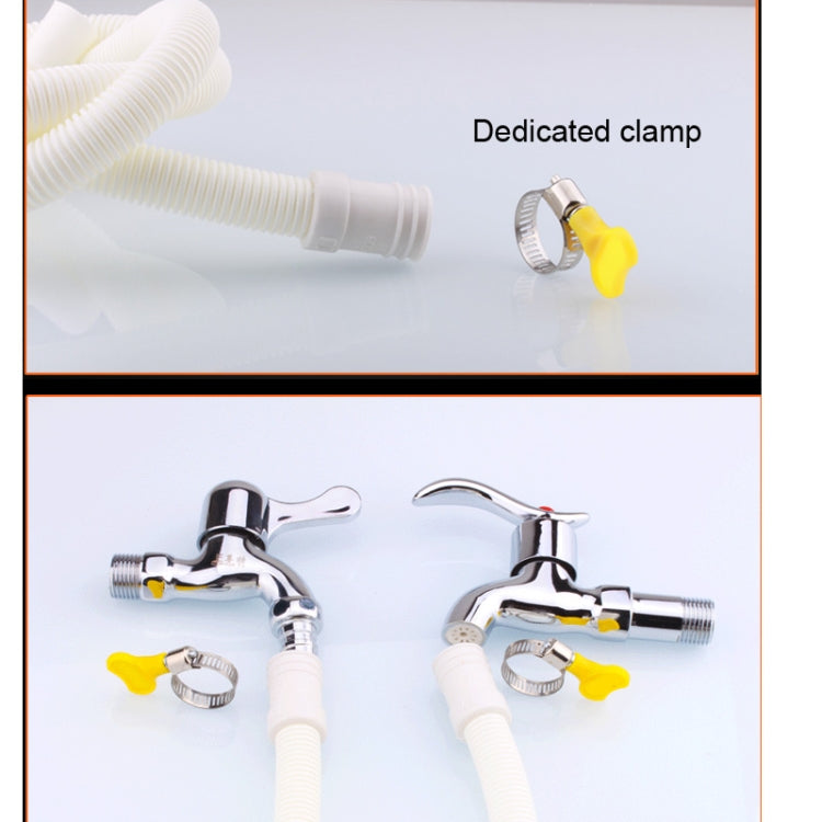 2 PCS 18mm Diameter Plastic Drain Pipe Water Outlet Extension Hose with Clamp for Semi-automatic Washing Machine / Air Conditioner, Size:2m  Length