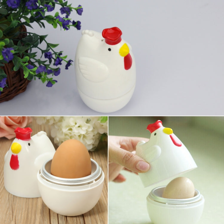 Boiled Egg Steamer Microwave Egg Cooker Cooking Tools Kitchen Gadgets(White)