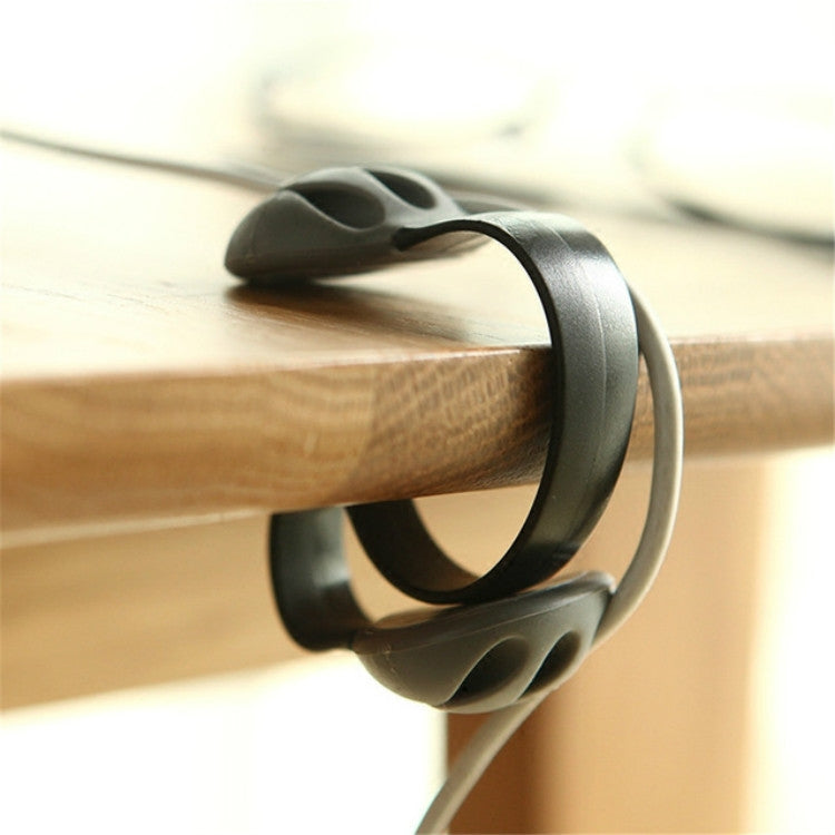 3 PCS Desktop Plug Wire Finishing Fixing Clip Winder Clip Cable Organizer