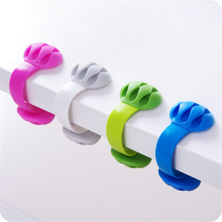 3 PCS Desktop Plug Wire Finishing Fixing Clip Winder Clip Cable Organizer