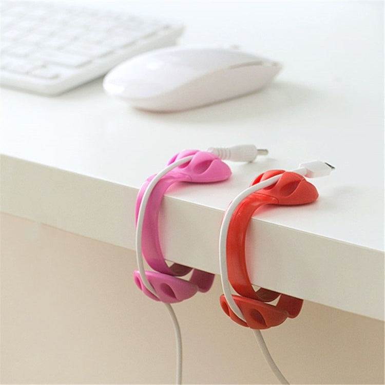 3 PCS Desktop Plug Wire Finishing Fixing Clip Winder Clip Cable Organizer