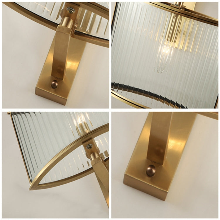 E14 LED Copper Wall Lamp Living Room Study Bedroom Bedside Wall Lamp Crystal Lamps