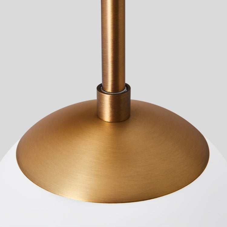 Bronze Double Head  E27 LED Glass Ball Wall Lamp Bedroom Bedside Wrought Iron Wall Lamp Without Light Source