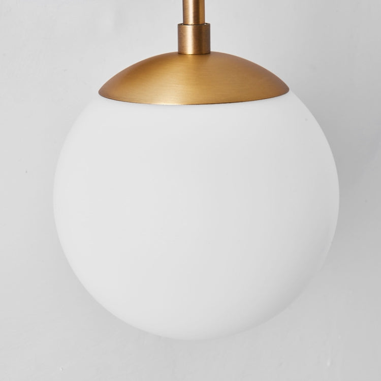 Bronze Double Head  E27 LED Glass Ball Wall Lamp Bedroom Bedside Wrought Iron Wall Lamp Warm LED5W