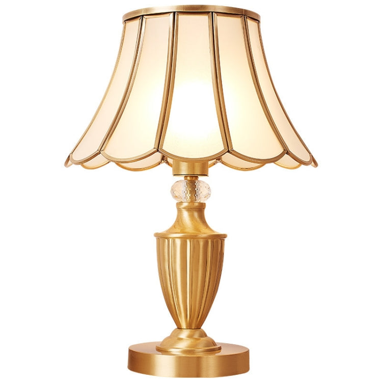 European Wedding Decoration Pure Copper Bedroom Bedside Table Lamp