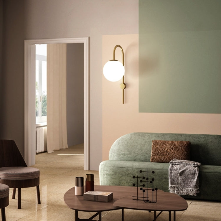 LED E27 Copper Wall Lamp Bedroom Wall Lamp Bedside Lamp Personality Magic Bean Glass Wall Lamp Aisle Staircase Living Room Full