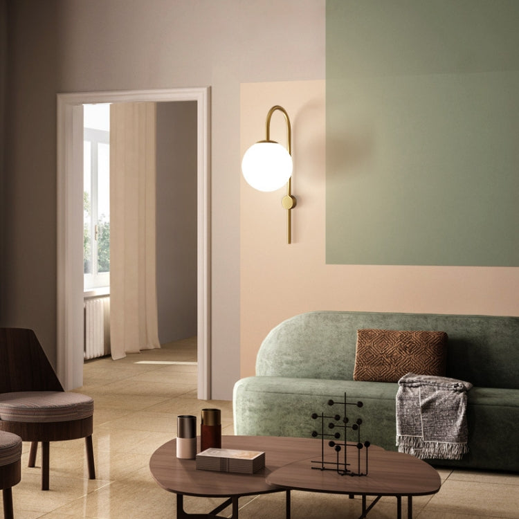 LED E27 Copper Wall Lamp Bedroom Wall Lamp Bedside Lamp Personality Magic Bean Glass Wall Lamp Aisle Staircase Living Room Full