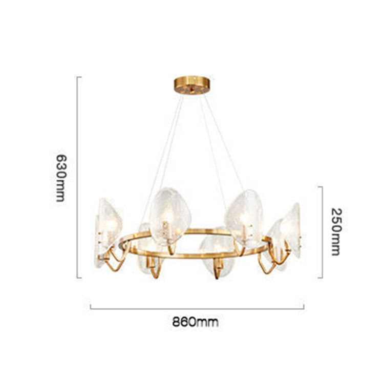 Fashion Glass Cover Metal Chandelier(Warm Light)