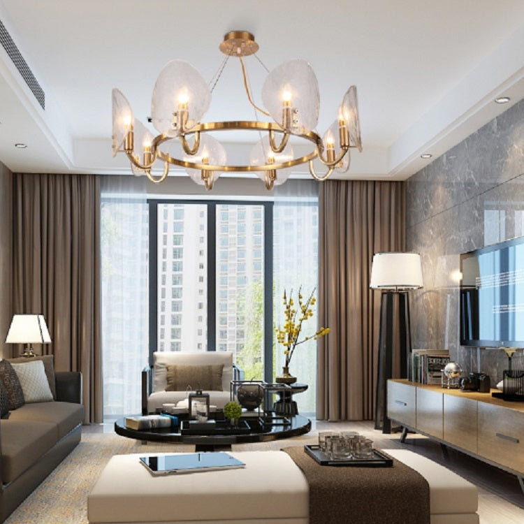 Fashion Glass Cover Metal Chandelier(Warm Light)