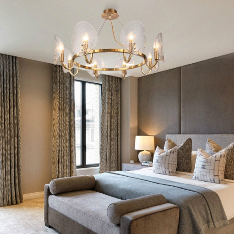 Fashion Glass Cover Metal Chandelier(Warm Light)