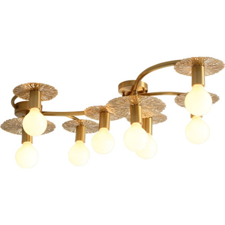 8 Heads Modern Creative All-copper Glass Lampshade Ceiling Lamp