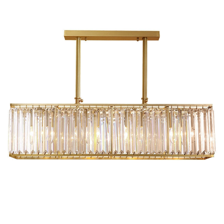 64cm Modern Simple Restaurant Full Copper Crystal Chandelier, Power source: Warm Light Single 5W