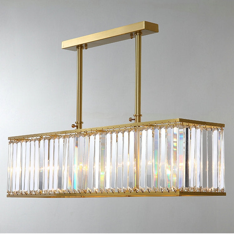 64cm Modern Simple Restaurant Full Copper Crystal Chandelier, Power source: Warm Light Single 5W