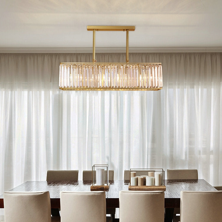 64cm Modern Simple Restaurant Full Copper Crystal Chandelier, Power source: Three Color Light Single 5W