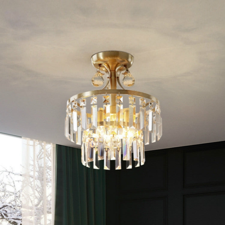 Copper Crystal Dining Room Bedroom Chandelier