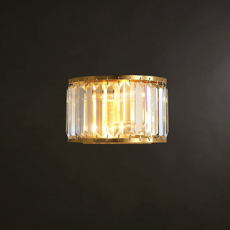 E14 LED Lamp Copper Crystal Living Room Lamp Wall Lamp Simple Aisle Lights Bedroom Lamps