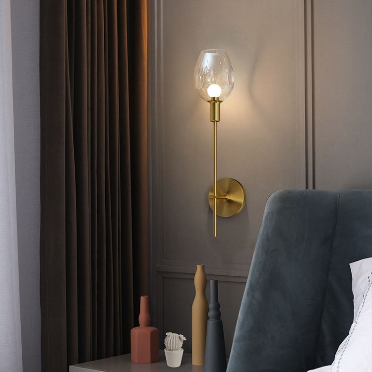 E27 LED Postmodern Minimalist Copper Glass Wall Lamp