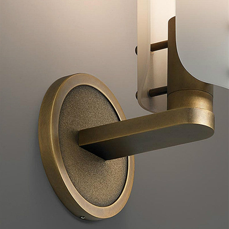 Single Head Wall Lamp LED Full Copper Wall Lamp Living Room Aisle Corridor Bedroom Bedside Simple Wall Lamp