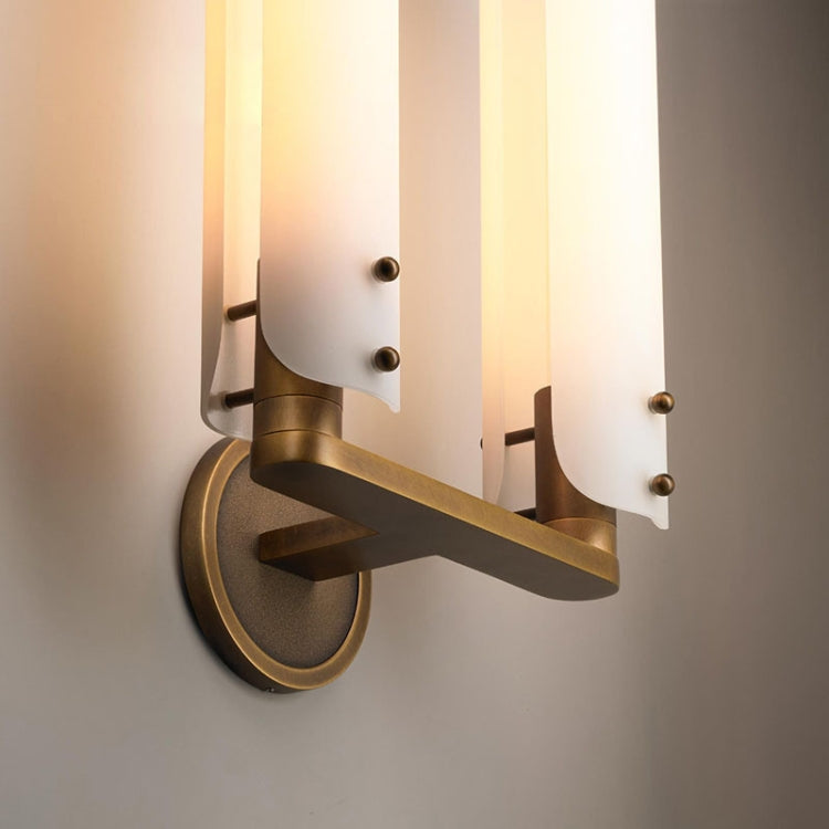Single Head Wall Lamp LED Full Copper Wall Lamp Living Room Aisle Corridor Bedroom Bedside Simple Wall Lamp