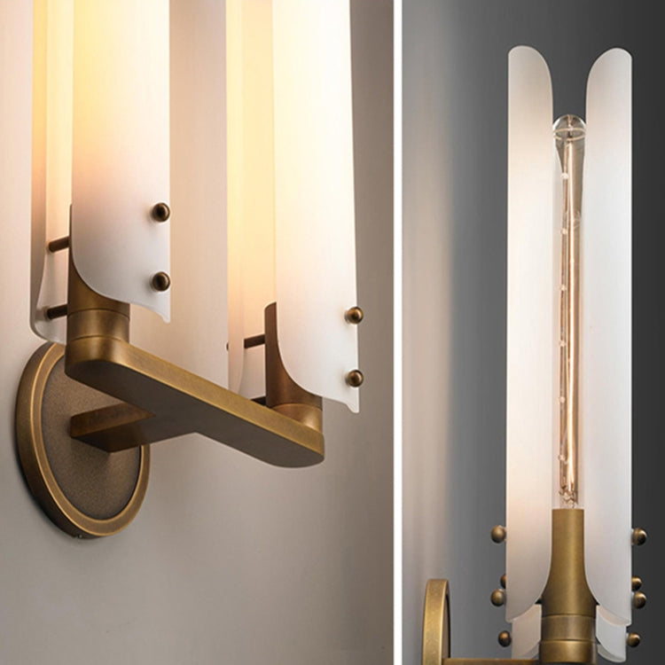 Single Head Wall Lamp LED Full Copper Wall Lamp Living Room Aisle Corridor Bedroom Bedside Simple Wall Lamp