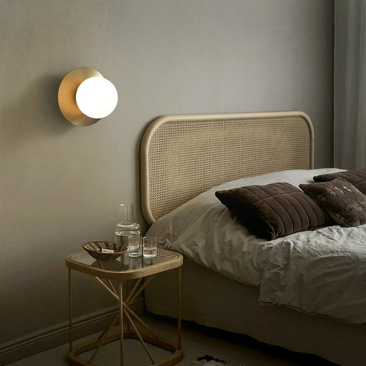 G9 LED Wall Lamp Full Copper Round Personality Living Room Bedroom Corridor Wall Lamp
