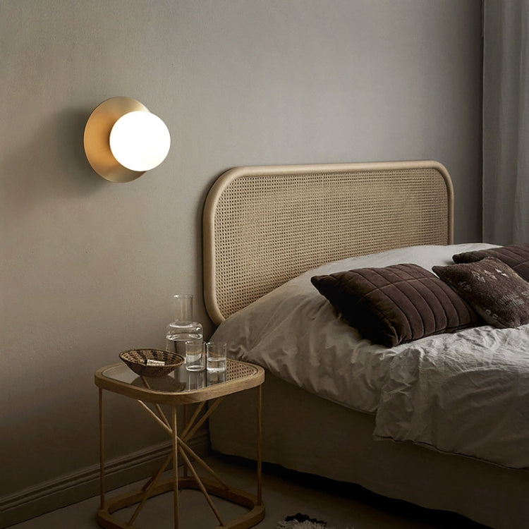 G9 LED Wall Lamp Full Copper Round Personality Living Room Bedroom Corridor Wall Lamp