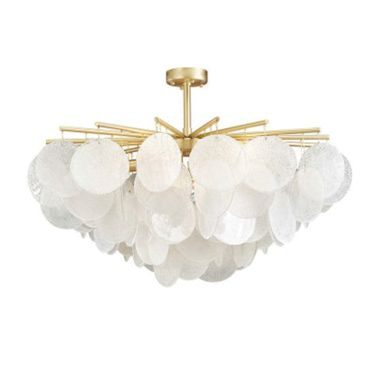 1.1m  Postmodern Metal Creative Glass Disc Atmosphere Design Bedroom Living Room Dining Room Decoration Chandelier with 5W White Light LED