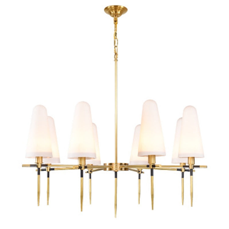 8 Heads  Copper Simple Restaurant Model Room Chandelier(White Light)