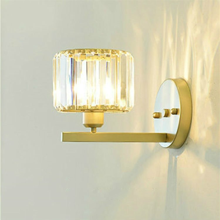 E27 LED Crystal Lamp Bedside Lamp Bedroom Living Room Wall Lamp, Light color: A(Without Light Source)