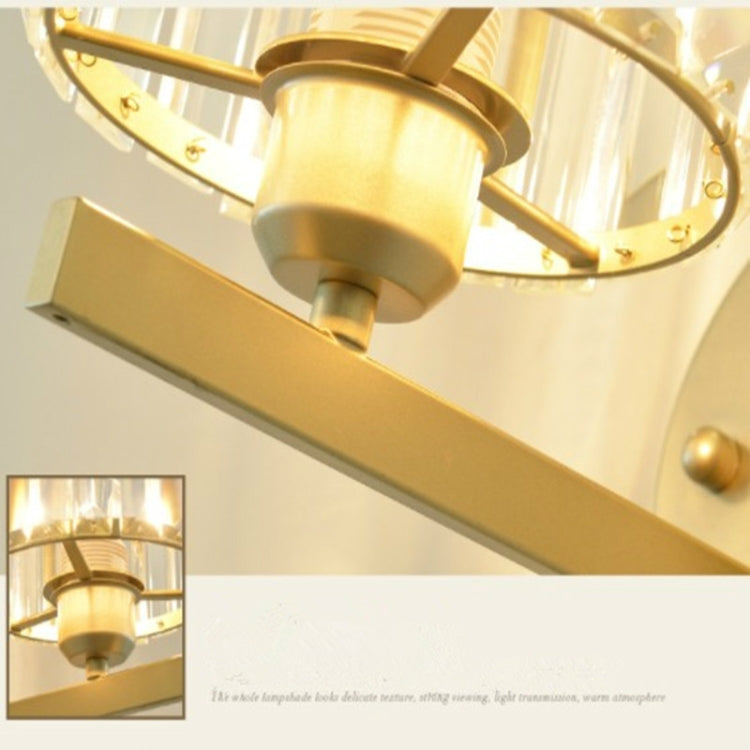 E27 LED Crystal Lamp Bedside Lamp Bedroom Living Room Wall Lamp, Light color: A(Without Light Source)