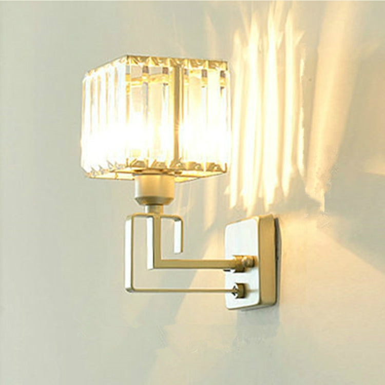 E27 LED Crystal Lamp Bedside Lamp Bedroom Living Room Wall Lamp, Light color: C(LED White Light 5W)
