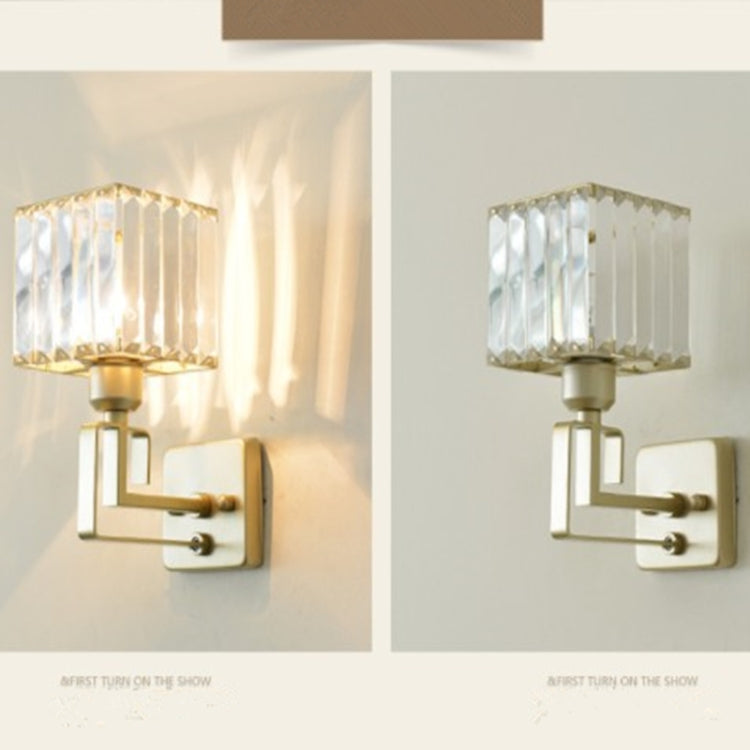 E27 LED Crystal Lamp Bedside Lamp Bedroom Living Room Wall Lamp, Light color: C(LED White Light 5W)