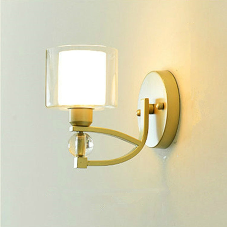 E27 LED Crystal Lamp Bedside Lamp Bedroom Living Room Wall Lamp, Light color: E(LED Warm Light 5W)
