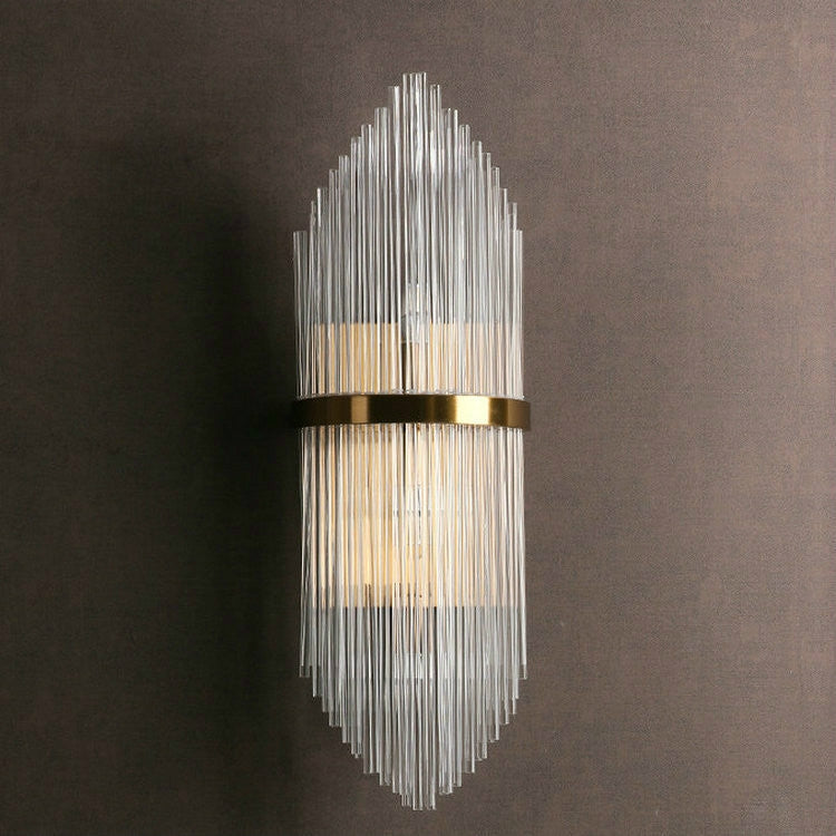 Simple and Modern Living Room TV Wall Crystal Wall Lamp, Power source:  White Light Single 5W
