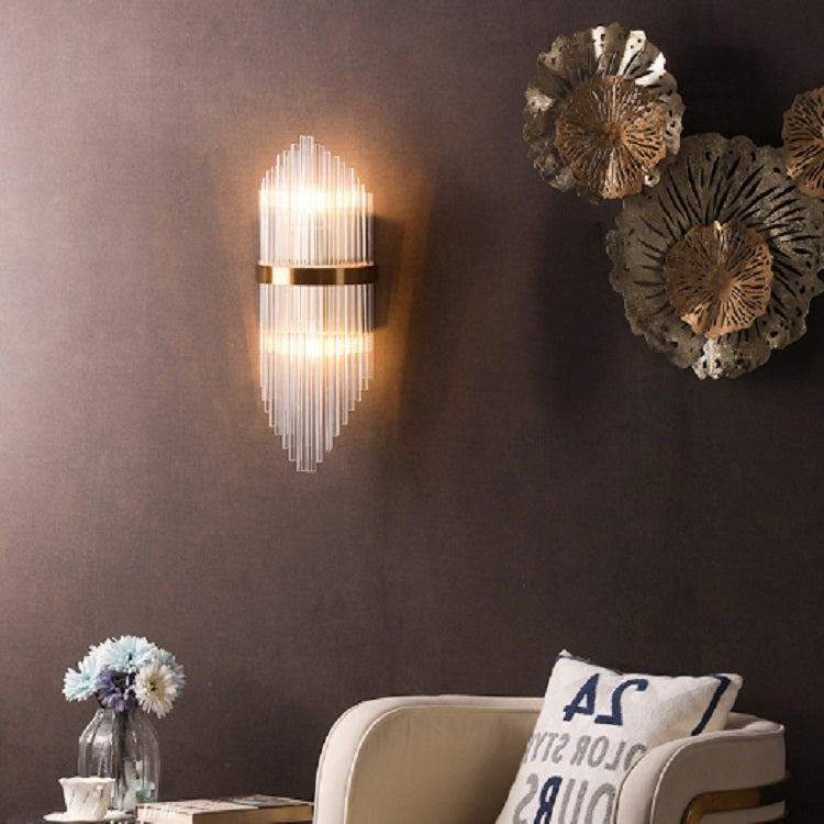 Simple and Modern Living Room TV Wall Crystal Wall Lamp, Power source:  White Light Single 5W