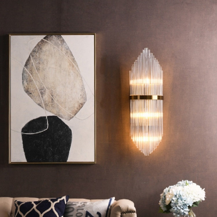 Simple and Modern Living Room TV Wall Crystal Wall Lamp, Power source:  White Light Single 5W